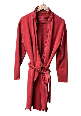 Frank & Eileen Willa Long Sleeve Triple Fleece Mini Wrap Dress Cranberry Red XL
