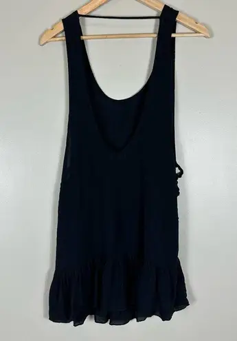 Chelsea28 Black Tayla Side Tie Cover-Up Mini Dress