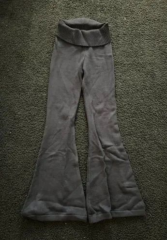 Edikted Viral Blue Fold over Sweater Pants