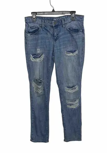 Gap  Womens Size 6 / 28 R Sexy Boyfriend Fit Distressed Denim Blue Jeans