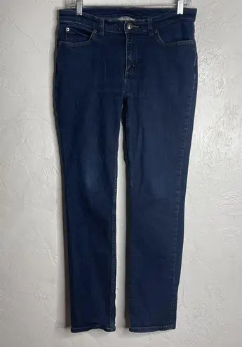 Duluth Trading  Jeans Womens Flex Daily Slim Fit Skinny Denim Dark Wash Size 8