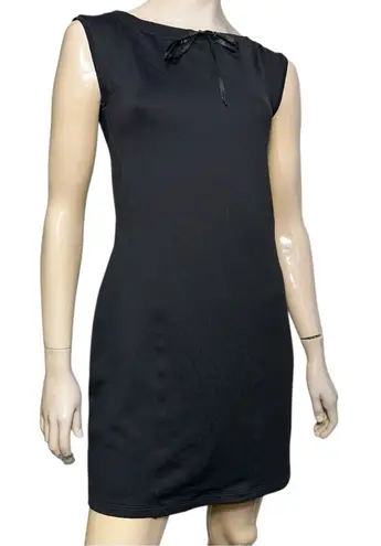 Max Mara Weekend Women’s Size S Black Tie Neck Sleeveless Sheath Fleece Dress
