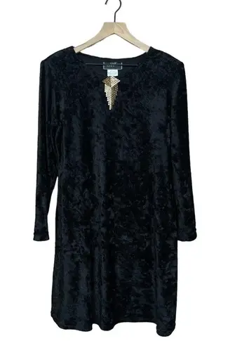 Molly Malloy 90’s Vintage Black Long Sleeve Stretchy Corduroy Short Dress