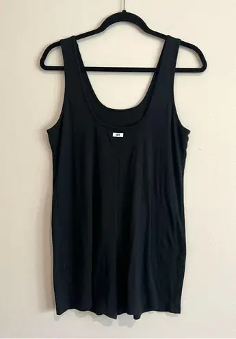 Lunya Cooldown Sleep Romper with Pockets in Black Size Small