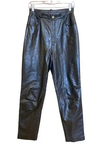 St. John COLLECTION Leather Pants Black Size 6 Marie Gray