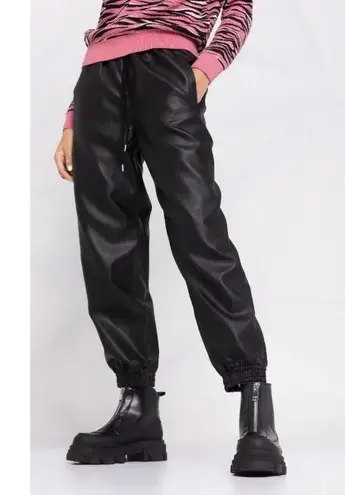 Stella McCartney Kira Faux Leather Sweatpants Jogger Pants Womens Size 34 / US 0