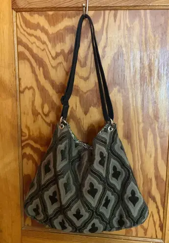 Lexi Winn Tapestry n Velvet Hobo Bag Red