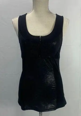 Cynthia Rowley Activewear Black Shimmer Workout Tank Top Size Small