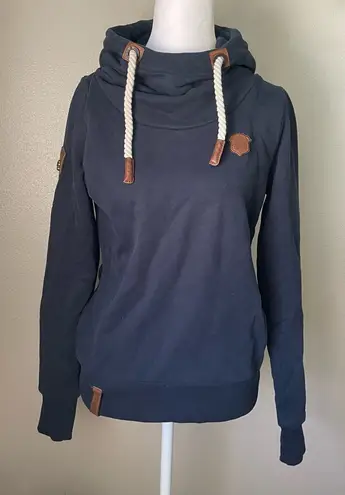 Naketano Cowl Neck Hoodie | Navy Blue | Size S Excellent Condition - Image 1