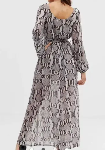 ASOS Sheer Snake Print Maxi Dress