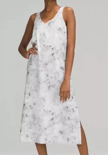 Lululemon NWOT  V-Neck Midi Dress Aquila Rhino Grey Multi Size 14 - Image 1