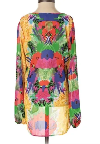 Eight Sixty  Long Sleeve Dolman Tropical Blouse