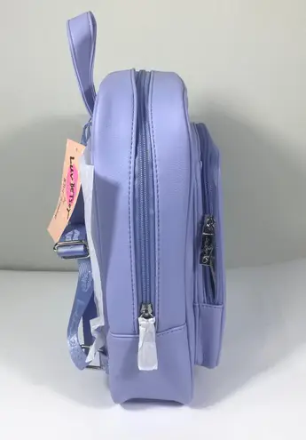 Betsey Johnson NWT  Chevron Quilt Backpack Lavender Quilted Faux Leather Purple