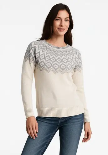 Bass Pro Shops Bass Pro Shop Natural Reflections Ladies Off-White Fair Isle Sweater Size S