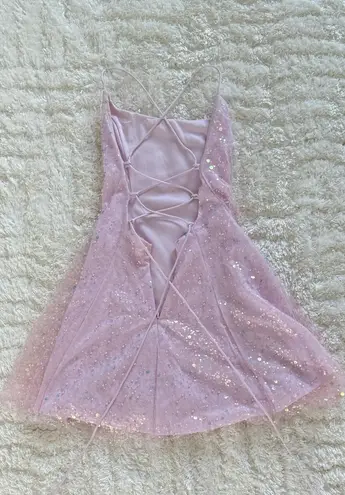Lucy in the Sky Pink Sparkly  Dress Mini