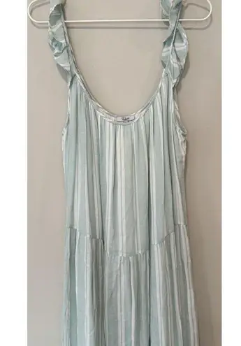 Rails CAPRI JUNIPER STRIPE MIDI DRESS Size Large with ruffle NWT 1781