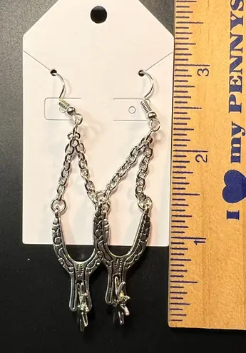 Handmade Silver Spur Earrings Western Earrings Cowgirl Earrings Boho Earrings