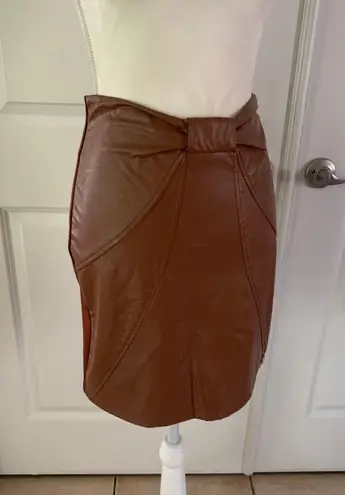 Rinaschimento RINASCIMENTO Faux Leather Mini Skirt Made in Italy