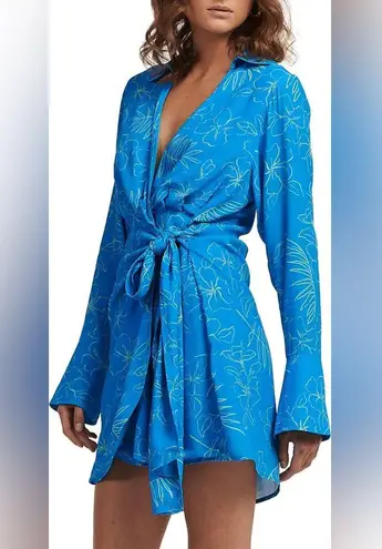 Charlie Holiday NWOT Amanda Floral Long Sleeve Tie Waist Minidress