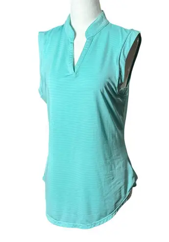 NEW Coral Bay Golf Polo Shirt Womens M Sleeveless UPF 50 Performance Collared Blue Size M