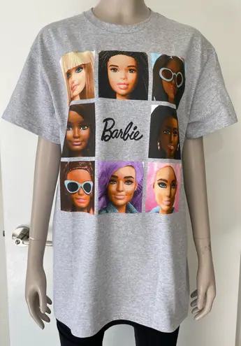 Hybrid Apparel Grey Diverse Barbie Graphic Tee NWT!