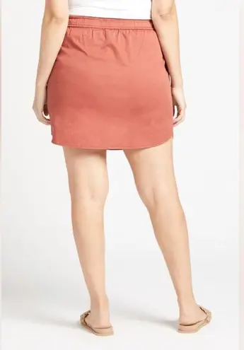 Evereve Sundry Sunday Skirt Bungee Drawstring Terracotta Rust Orange Size Medium