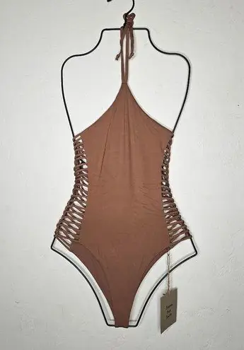 Stone Fox Swim  Fella One Piece Swimsuit Rawhide/Brown Size XS - NWT