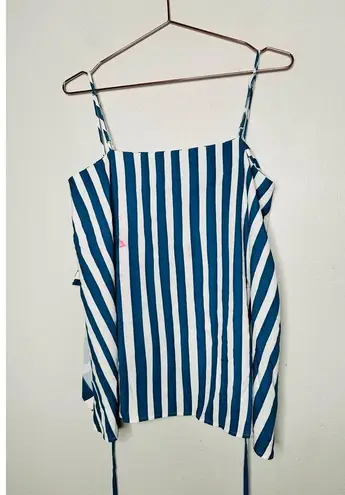 TOME x RTR Blue White Handkerchief Hem Striped Tank Top Size Medium