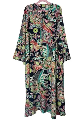 Natori  $195 NWT
PEIZURI MANDARIN CAFTAN Tunic lounge dress 3X