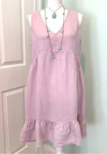 Cynthia Rowley NWT  Lilac Lavender Linen Ruffle Dress Medium M NEW