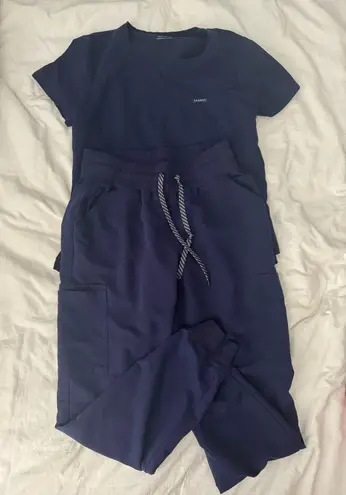 Jaanuu Navy Blue Scrub Set