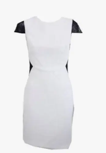 XScape 𝅺 colorblock cap sleeve dress embellished