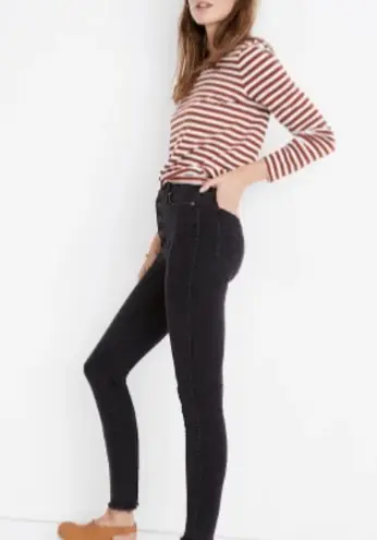 Madewell NEW  Petite 10" High-Rise Skinny Jeans in Berkeley Black: Button-Through - Image 3