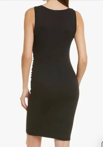 Treasure & Bond Ruched Side Sleeveless Dress Black 1x NWT