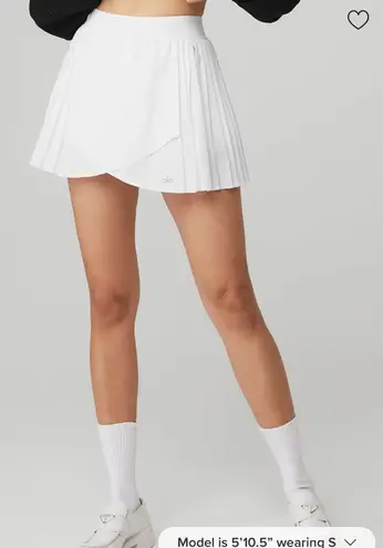 Alo Yoga Alo Aces Tennis Skirt- White 