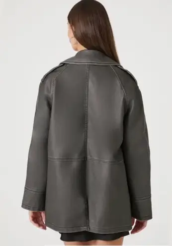 Forever 21 Faux Leather Double-Breasted Jacket