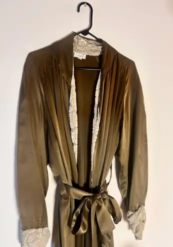 Ann Gish Bronze Silk Robe Size M Brown Size M