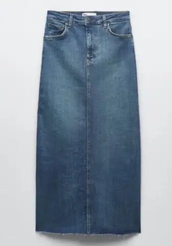 ZARA Denim Pencil Skirt