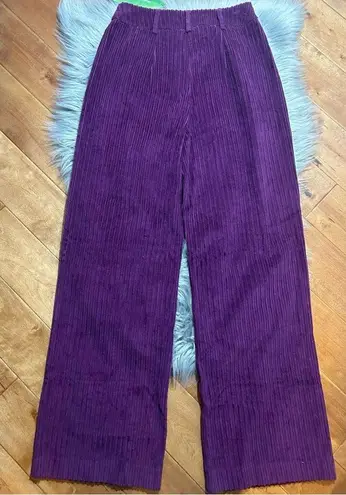 Farm Rio Corduroy Burgundy Flare Pants Size XS