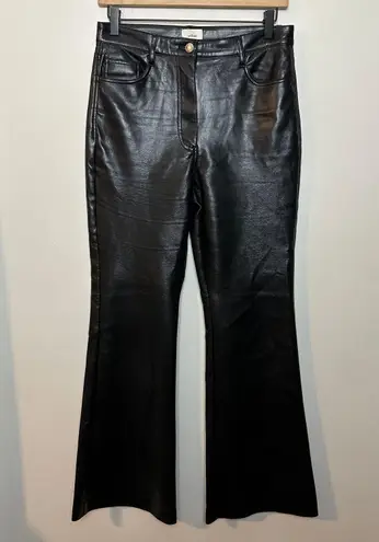 Wilfred Free Wilfred- The Melina Flare Pant Black Vegan Leather High-Rise