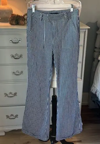 Forever 21 Striped Flare Leg Jeans Bell Bottoms Stretchy Womens Medium High Waist