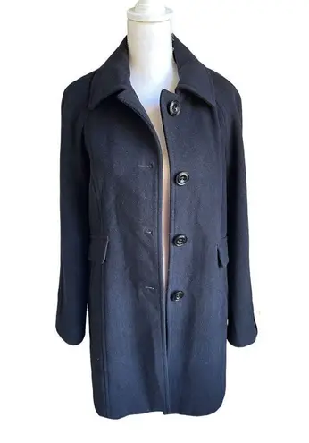 London Fog  women’s Medium Black knee length wool Blend Coat