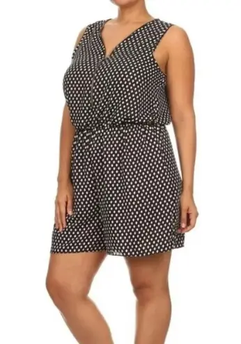 Plus Size Sleeveless Shorts Romper Black Jumpsuit