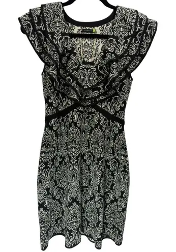 Leifsdottir Ruffle Neck Sleeveless Wool Cashmere Sweater Dress XS Black