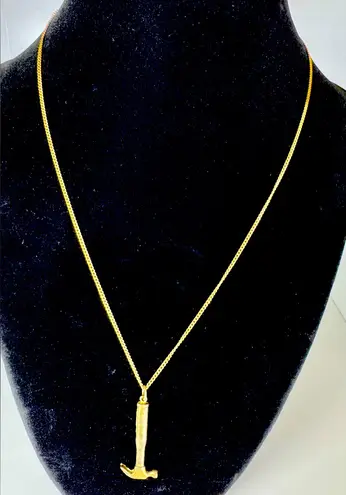 Vintage Atlas 12K GP chain with mini claw hammer marked GKC Gold