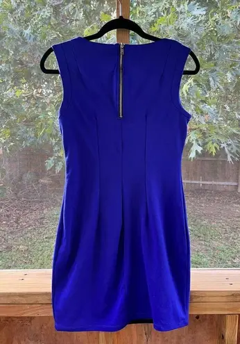 Casual Couture By Green Envelope Cobalt & Black Mini Sheath Dress Size S. NEW