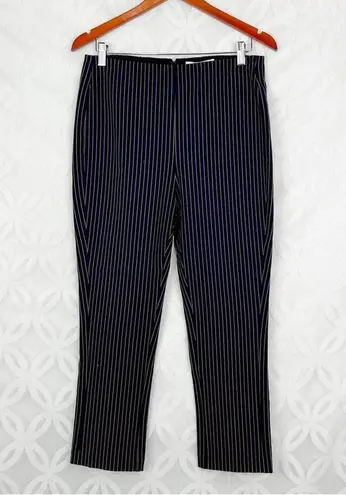 Derek Lam 10 Crosby Simone Pinstripe Back Zip Leggings NWT Size 10 $295 Blue