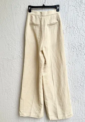 MVP Wardrobe Malibù High Waisted Wide Leg Palazzo Pants Beige Women's 38 / US 4