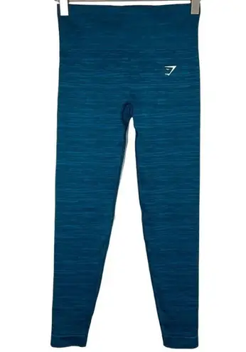 Gymshark  Atlantic Shark Blue Adapt Marl Seamless Leggings Small