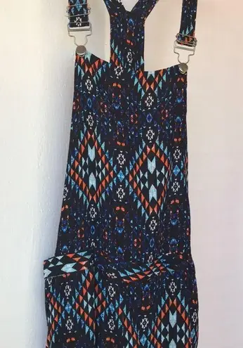 Eye Candy 2/$30 New overalls tribal jumpsuit colorful patterned M